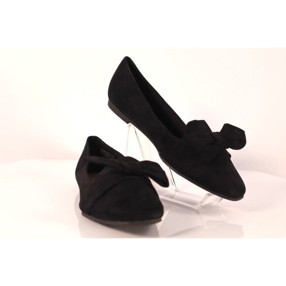 Christian Siriano by women's Black Suede Bow Loafers Flats Size 6.5 - Picture 4 of 8